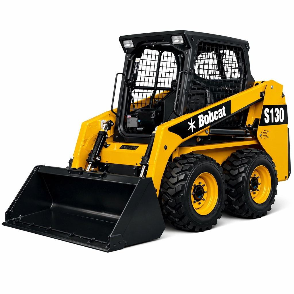 Bobcat S130 for rent in Saudi Arabia - 2026 model - mid-size versatile Bobcat with breaker attachment
