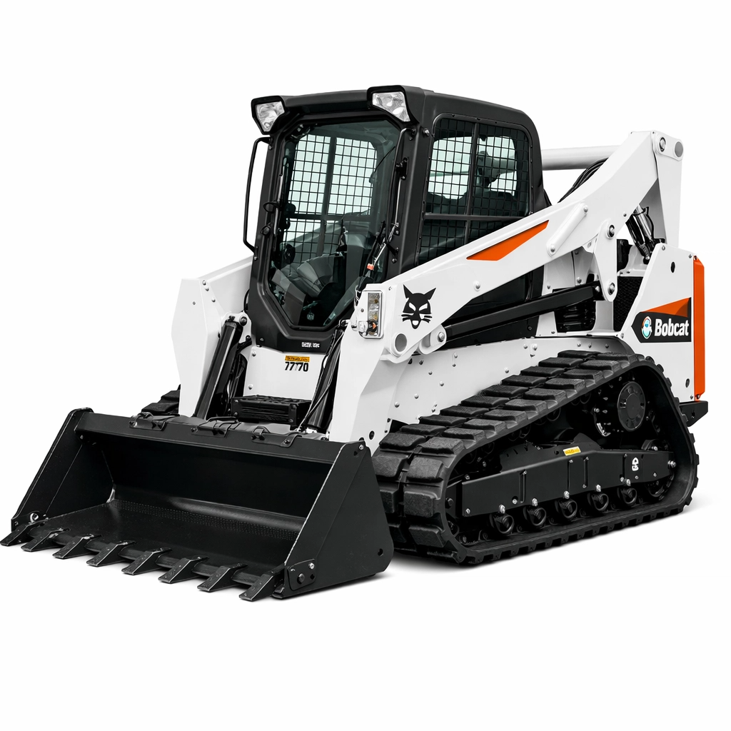 Rubber track Bobcat for sandy and rough terrain