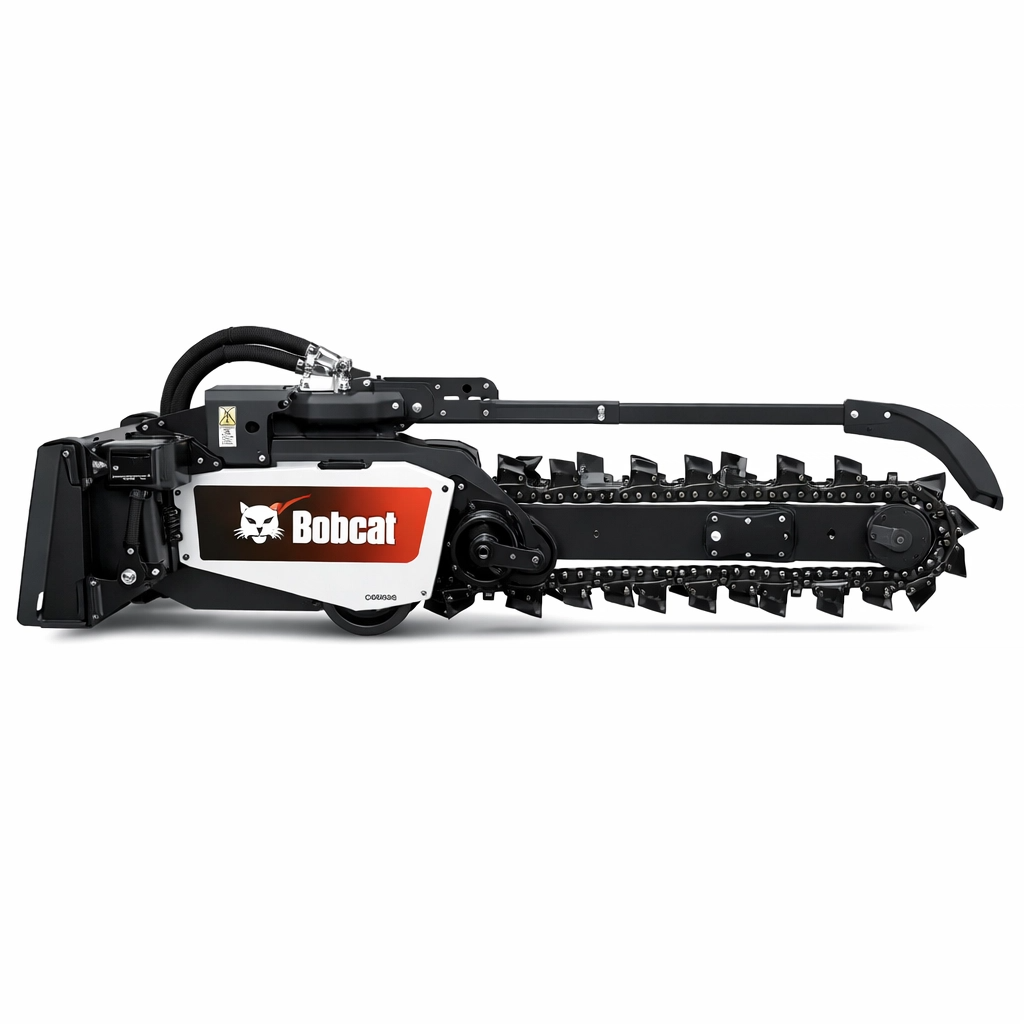 Bobcat Trencher for rent in Saudi Arabia - asphalt cutting and trenching - rental with operator