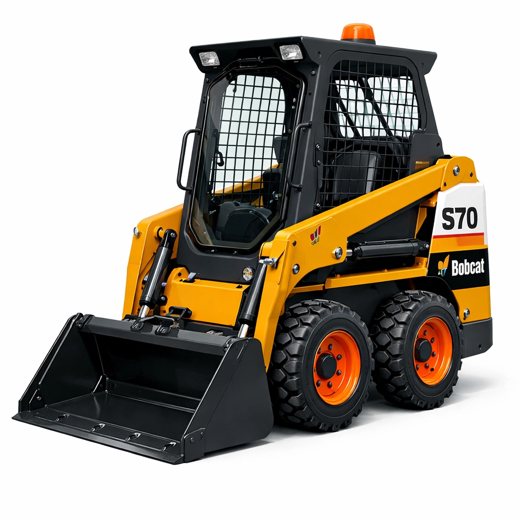 Bobcat S70 Skid Steer Loader for rent in Riyadh, Jeddah, Dammam - 2026 model - compact size for light work and gardens