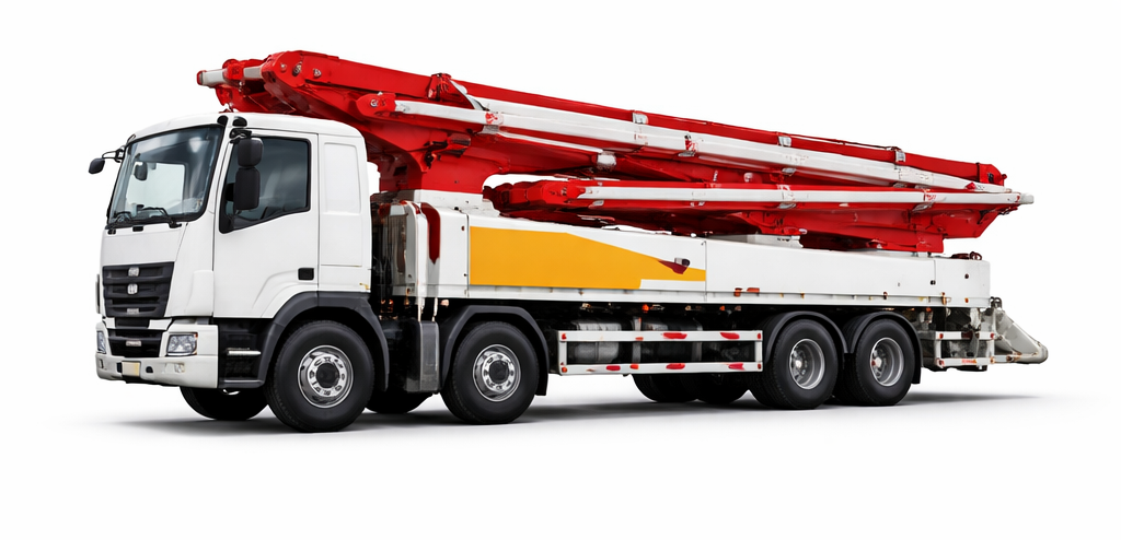 Truck-mounted concrete pump for rent