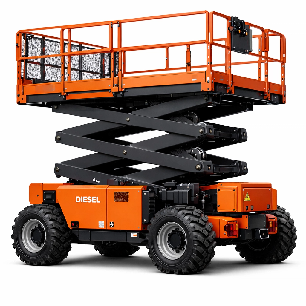 سيزر ليفت ديزل للايجار في السعودية - رافعة مقصية للمواقع الخارجية