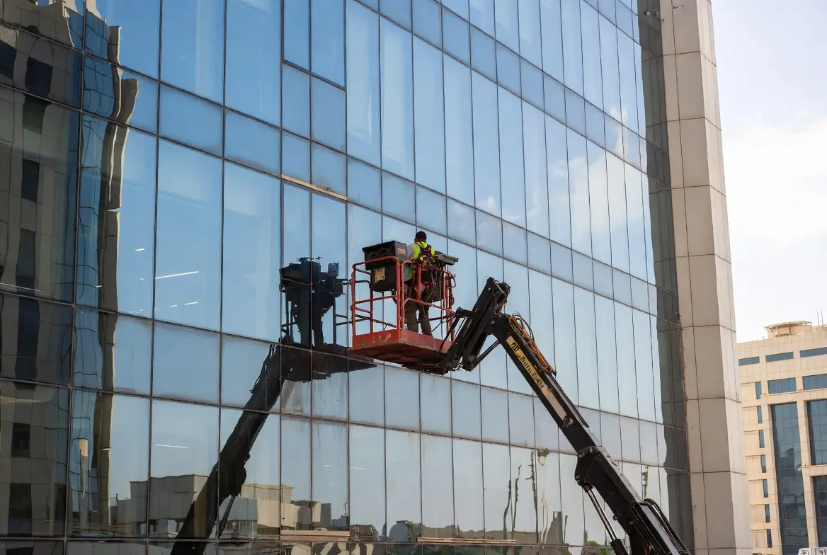 Spider lift on tracks for rent in Riyadh for rough terrain