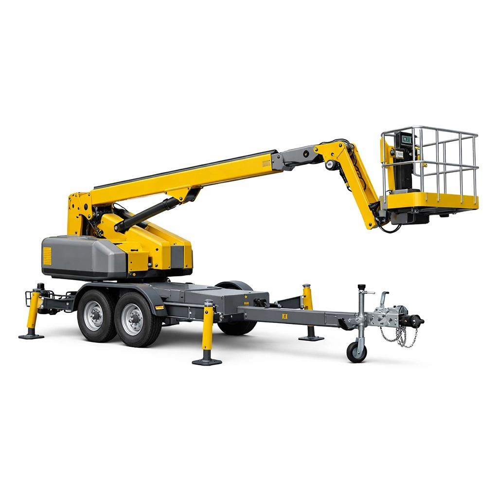 رافعة ذراعية مقطورة للايجار في الرياض